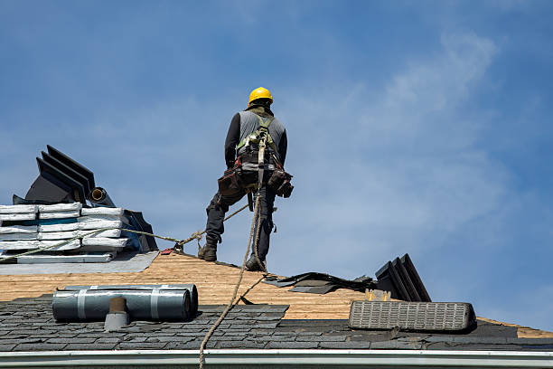 Professional Gutter Installation technician working in Hamilton, MT